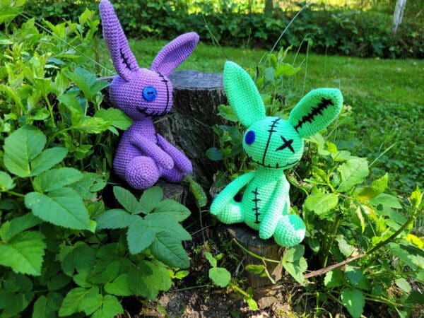Creepy Bunny Crochet Pattern – Beginner-Friendly Amigurumi PDF Tutorial – Spooky Toy with Button Eye, Voodoo - Image 10