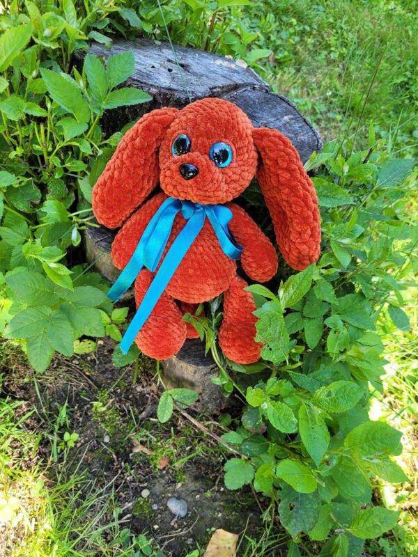 Cute crochet Plush Dog – 22 cm Long – Your New Fuzzy Best Friend! Handmade. - Image 5