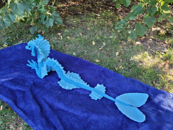 Handmade Crochet Water Dragon – 80 cm of pure aquatic fantasy! - Image 4