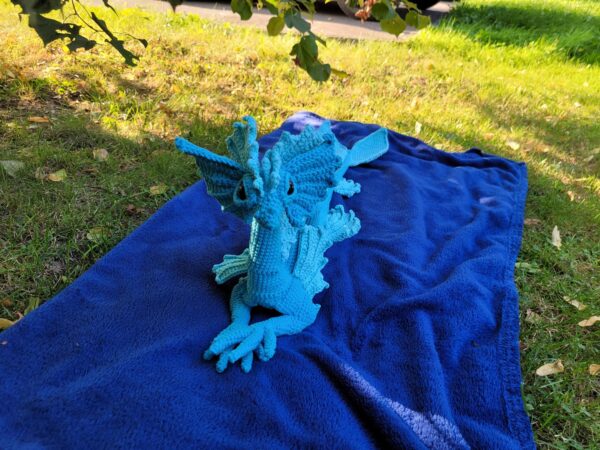 Handmade Crochet Water Dragon – 80 cm of pure aquatic fantasy! - Image 7