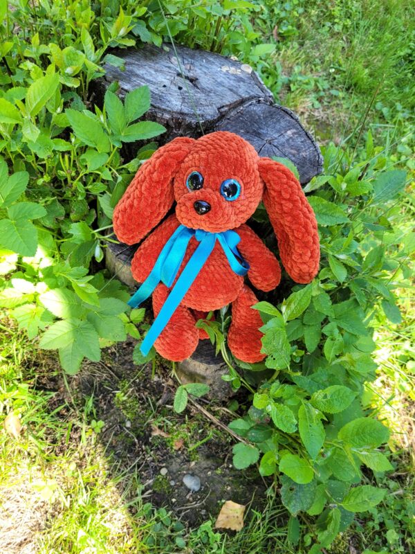 Cute crochet Plush Dog – 22 cm Long – Your New Fuzzy Best Friend! Handmade. - Image 4