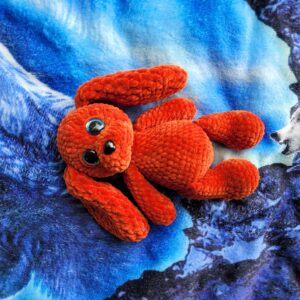 Cute crochet Plush Dog – 22 cm Long – Your New Fuzzy Best Friend! Handmade.