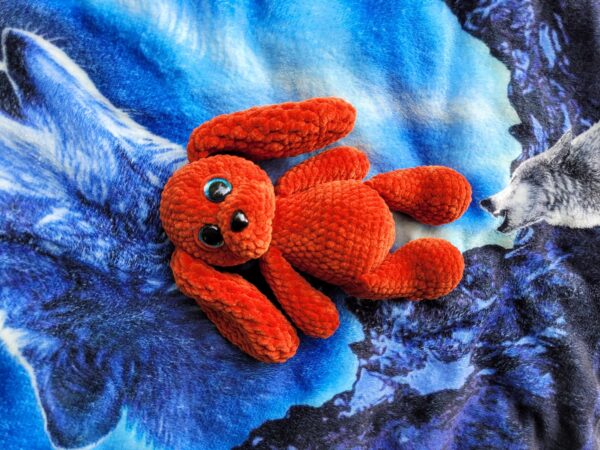 Cute crochet Plush Dog – 22 cm Long – Your New Fuzzy Best Friend! Handmade.