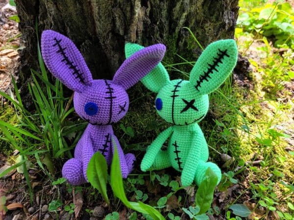 Creepy Bunny Crochet Pattern – Beginner-Friendly Amigurumi PDF Tutorial – Spooky Toy with Button Eye, Voodoo - Image 9