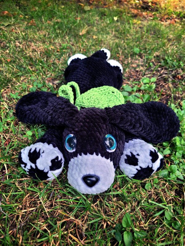 Cuddly Puppy Crochet Pattern – Soft Plush Dog PDF – Beginner-Friendly Amigurumi – Big Fluffy Toy with Himalaya Dolphin Baby Yarn - Image 2