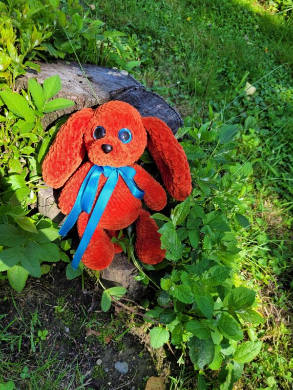 Cute crochet Plush Dog – 22 cm Long – Your New Fuzzy Best Friend! Handmade. - Image 6