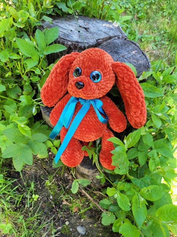 Cute crochet Plush Dog – 22 cm Long – Your New Fuzzy Best Friend! Handmade. - Image 7