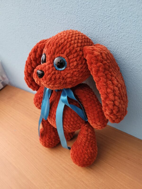 Cute crochet Plush Dog – 22 cm Long – Your New Fuzzy Best Friend! Handmade. - Image 9