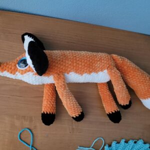 Crochet fox from little prince, plush toy