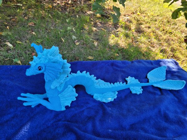 Handmade Crochet Water Dragon – 80 cm of pure aquatic fantasy! - Image 2