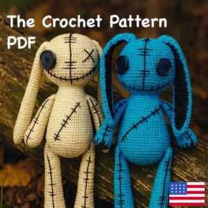 Creepy Crochet Bunny Pattern: Gothic Voodoo Amigurumi (PDF)