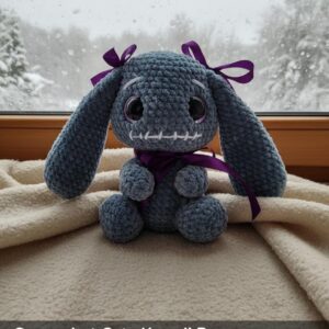 Kawaii Creepy-Cute Crochet Bunny Pattern, Plush Big-Eyed Rabbit (PDF Pattern)