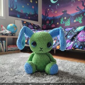Kawaii Alien Bunny Amigurumi Crochet Pattern – Sad & Sweet Plush Toy, Beginner Friendly, gift, easy to print