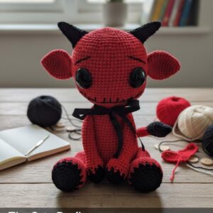 Handmade Amigurumi kawaii Devil, gift, - Crochet Pattern